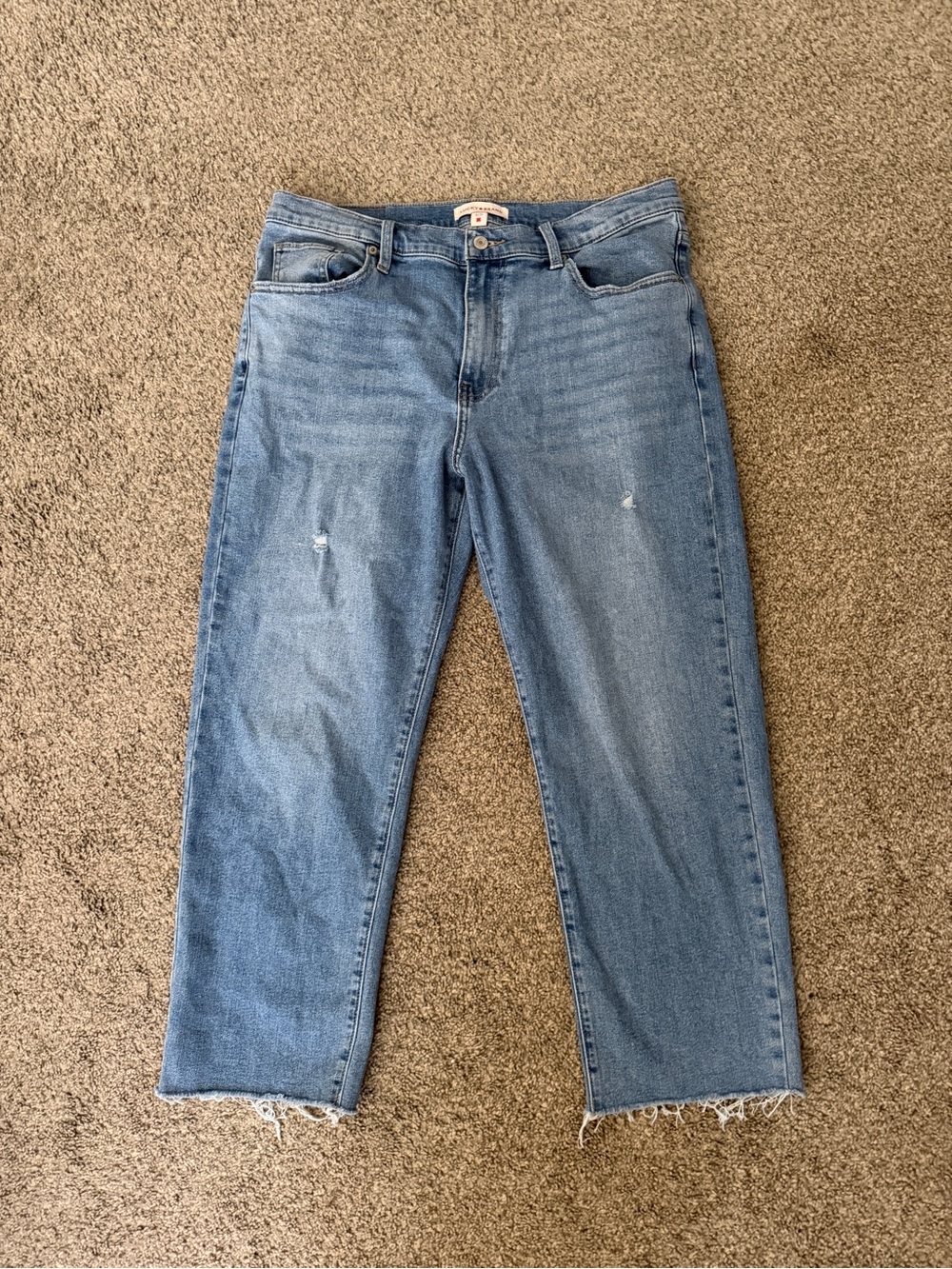 Lucky Brand Light Wash Straight Crop Jeans - Blue